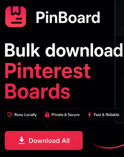 PinBoard: bulk download Pinterest boards